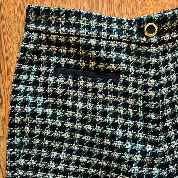 Zara plaid black , cream and green pants - Picture 6 of 12